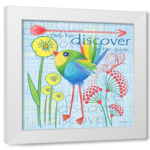 Lil Bird III White Modern Wood Framed Art Print by Phillips, Anita