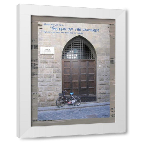 The End of the Journey White Modern Wood Framed Art Print by Phillips, Anita