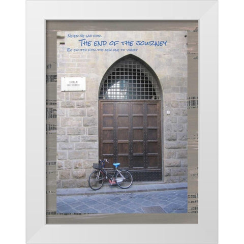 The End of the Journey White Modern Wood Framed Art Print by Phillips, Anita