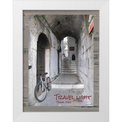 Travel Light White Modern Wood Framed Art Print by Phillips, Anita