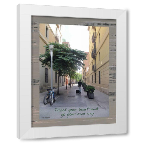 Traveler White Modern Wood Framed Art Print by Phillips, Anita