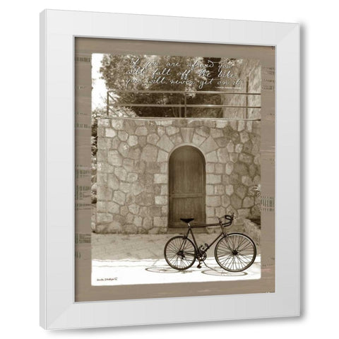 If You Are Afraid Sepia White Modern Wood Framed Art Print by Phillips, Anita