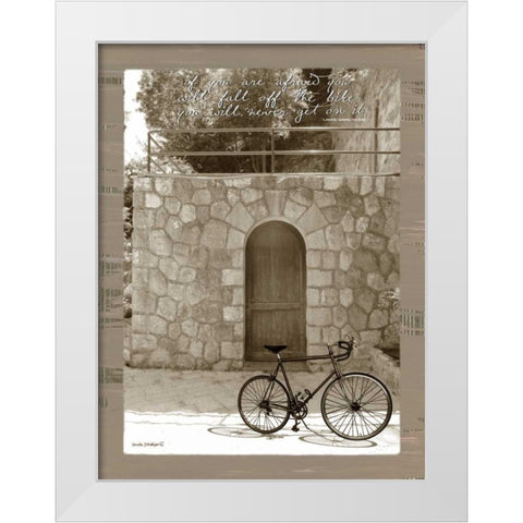 If You Are Afraid Sepia White Modern Wood Framed Art Print by Phillips, Anita