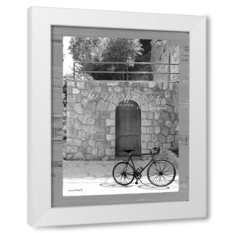 If You Are Afraid BandW White Modern Wood Framed Art Print by Phillips, Anita