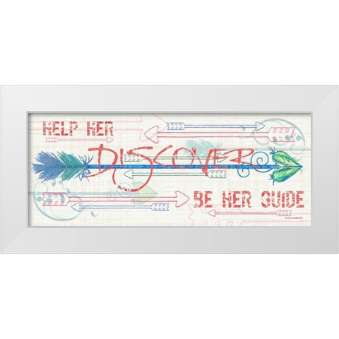 Be Her Guide White Modern Wood Framed Art Print by Phillips, Anita