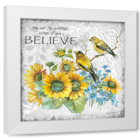 Blessed White Modern Wood Framed Art Print by Phillips, Anita