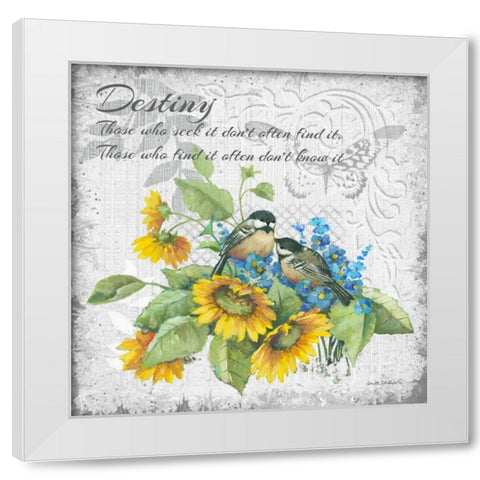 Destiny White Modern Wood Framed Art Print by Phillips, Anita