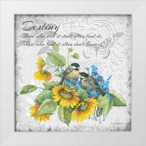 Destiny White Modern Wood Framed Art Print by Phillips, Anita