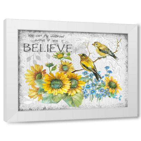 Blessed White Modern Wood Framed Art Print by Phillips, Anita