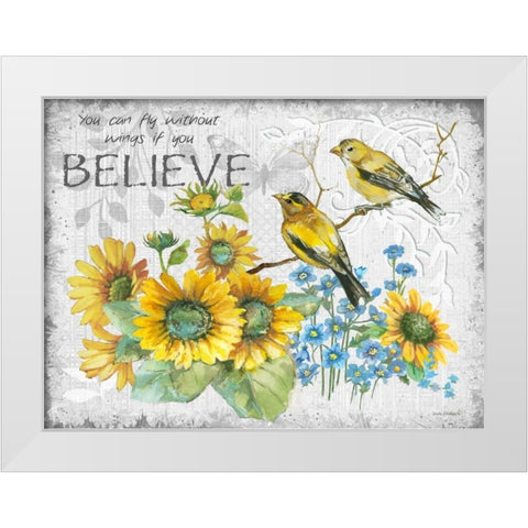 Blessed White Modern Wood Framed Art Print by Phillips, Anita