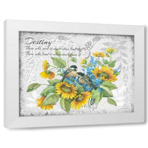 Destiny White Modern Wood Framed Art Print by Phillips, Anita