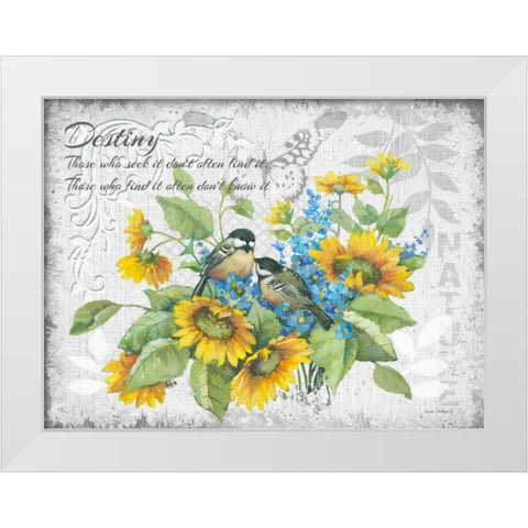 Destiny White Modern Wood Framed Art Print by Phillips, Anita