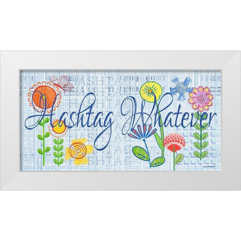 Whatever White Modern Wood Framed Art Print by Phillips, Anita
