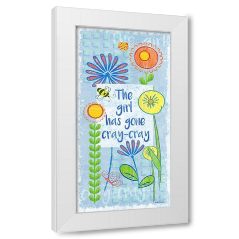 Girl Poster White Modern Wood Framed Art Print by Phillips, Anita