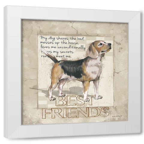 My Dog White Modern Wood Framed Art Print by Phillips, Anita