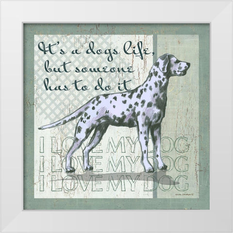 Dogs Life White Modern Wood Framed Art Print by Phillips, Anita