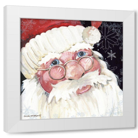 Santa Selfie II White Modern Wood Framed Art Print by Phillips, Anita