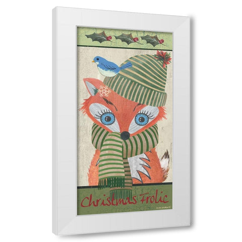Christmas Frolic White Modern Wood Framed Art Print by Phillips, Anita