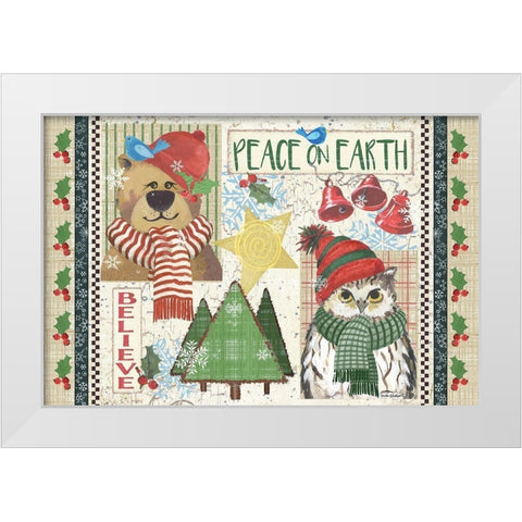 Peace on Earth White Modern Wood Framed Art Print by Phillips, Anita