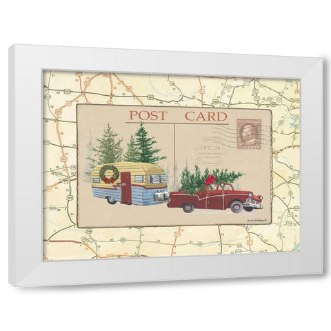 Postcard III White Modern Wood Framed Art Print by Phillips, Anita