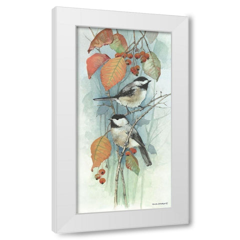 New Chickadee I White Modern Wood Framed Art Print by Phillips, Anita