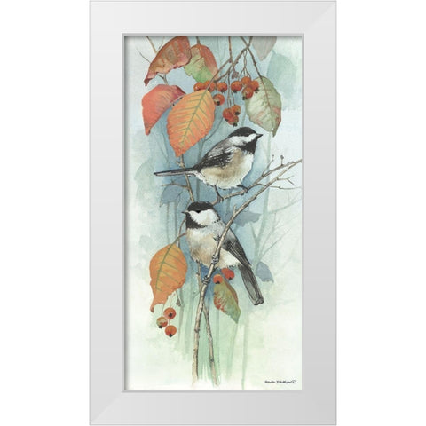 New Chickadee I White Modern Wood Framed Art Print by Phillips, Anita