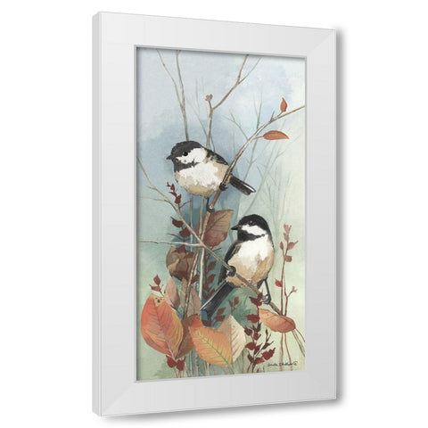 New Chickadee II White Modern Wood Framed Art Print by Phillips, Anita
