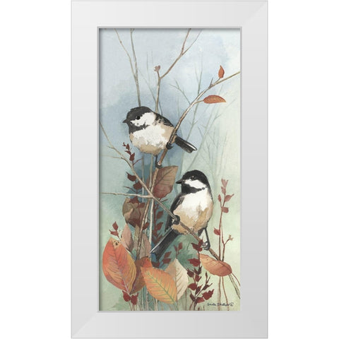 New Chickadee II White Modern Wood Framed Art Print by Phillips, Anita