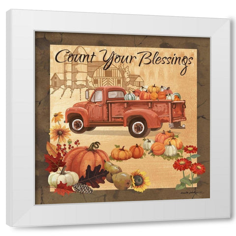Count Your Blessings II White Modern Wood Framed Art Print by Phillips, Anita