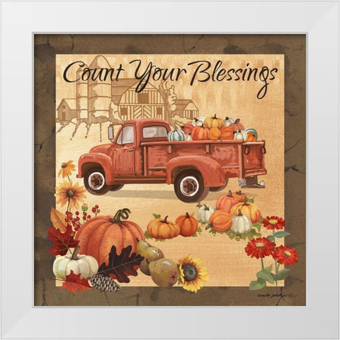 Count Your Blessings II White Modern Wood Framed Art Print by Phillips, Anita