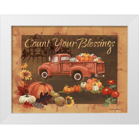 Count Your Blessings IV White Modern Wood Framed Art Print by Phillips, Anita