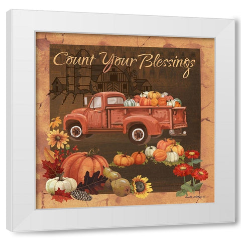 Count Your Blessings V White Modern Wood Framed Art Print by Phillips, Anita