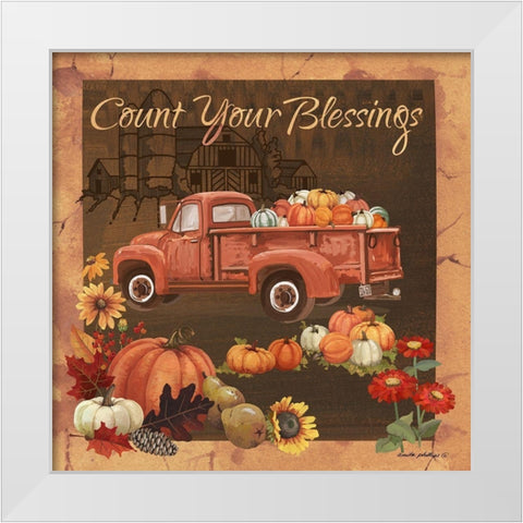 Count Your Blessings V White Modern Wood Framed Art Print by Phillips, Anita