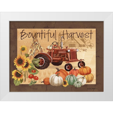 Bountiful Harvest White Modern Wood Framed Art Print by Phillips, Anita