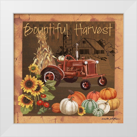 Bountiful Harvest V White Modern Wood Framed Art Print by Phillips, Anita