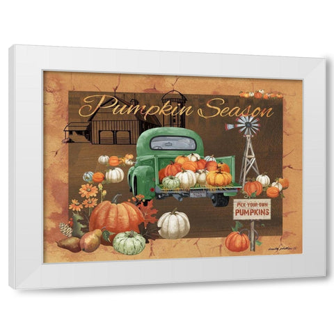 Pumpkin Season IV White Modern Wood Framed Art Print by Phillips, Anita