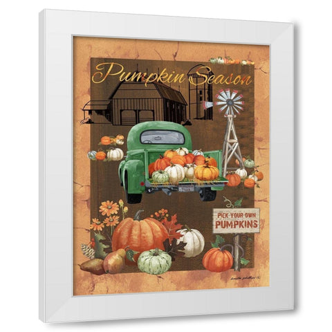 Pumpkin Season VI White Modern Wood Framed Art Print by Phillips, Anita