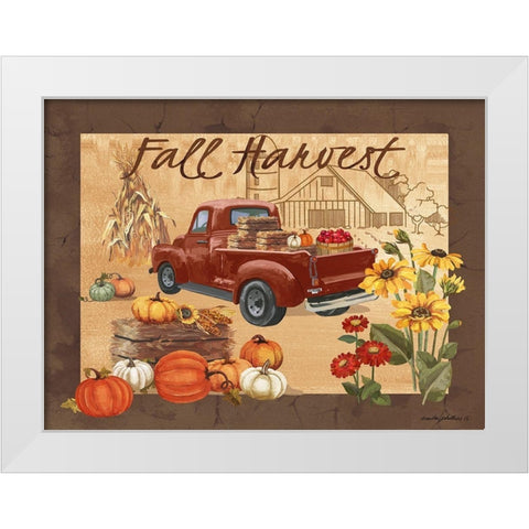 Fall Harvest White Modern Wood Framed Art Print by Phillips, Anita