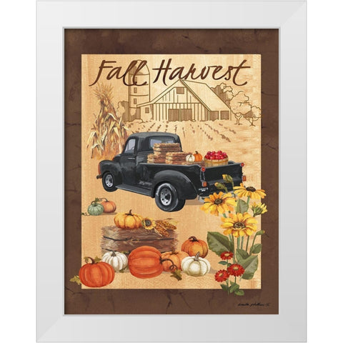 Fall Harvest III White Modern Wood Framed Art Print by Phillips, Anita