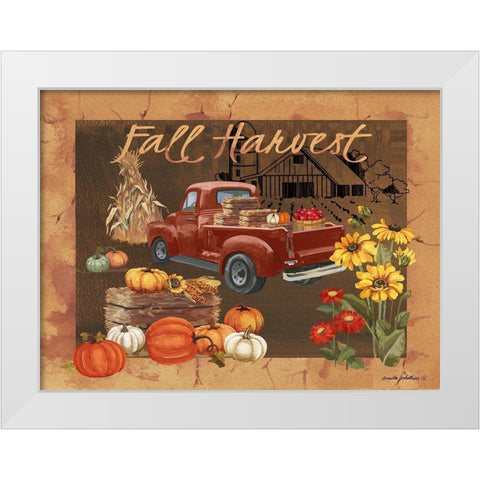 Fall Harvest IV White Modern Wood Framed Art Print by Phillips, Anita