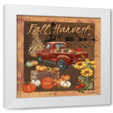 Fall Harvest V White Modern Wood Framed Art Print by Phillips, Anita