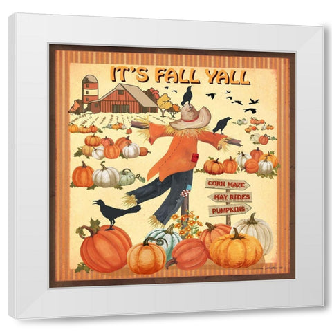 Its Fall Yall White Modern Wood Framed Art Print by Phillips, Anita