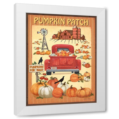 Pumpkin Patch II White Modern Wood Framed Art Print by Phillips, Anita