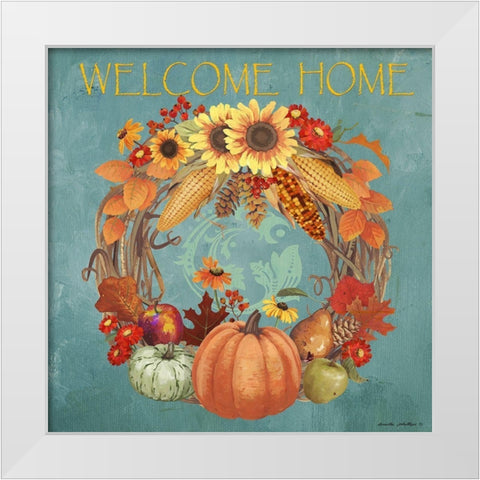 Welcome Home White Modern Wood Framed Art Print by Phillips, Anita