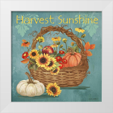 Harvest Sunshine White Modern Wood Framed Art Print by Phillips, Anita