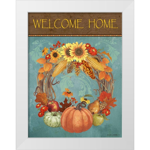 Welcome Home White Modern Wood Framed Art Print by Phillips, Anita