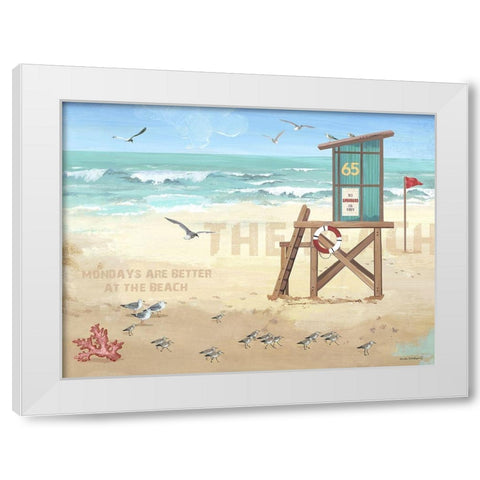 Mondays are Better White Modern Wood Framed Art Print by Phillips, Anita