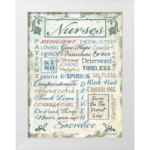 Nurses White Modern Wood Framed Art Print by Phillips, Anita