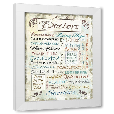 Doctors Are White Modern Wood Framed Art Print by Phillips, Anita