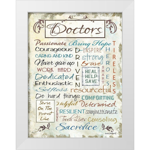 Doctors Are White Modern Wood Framed Art Print by Phillips, Anita